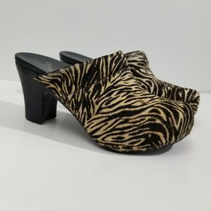 Dansko Rae Animal Print Pony Hair Clog Zebra